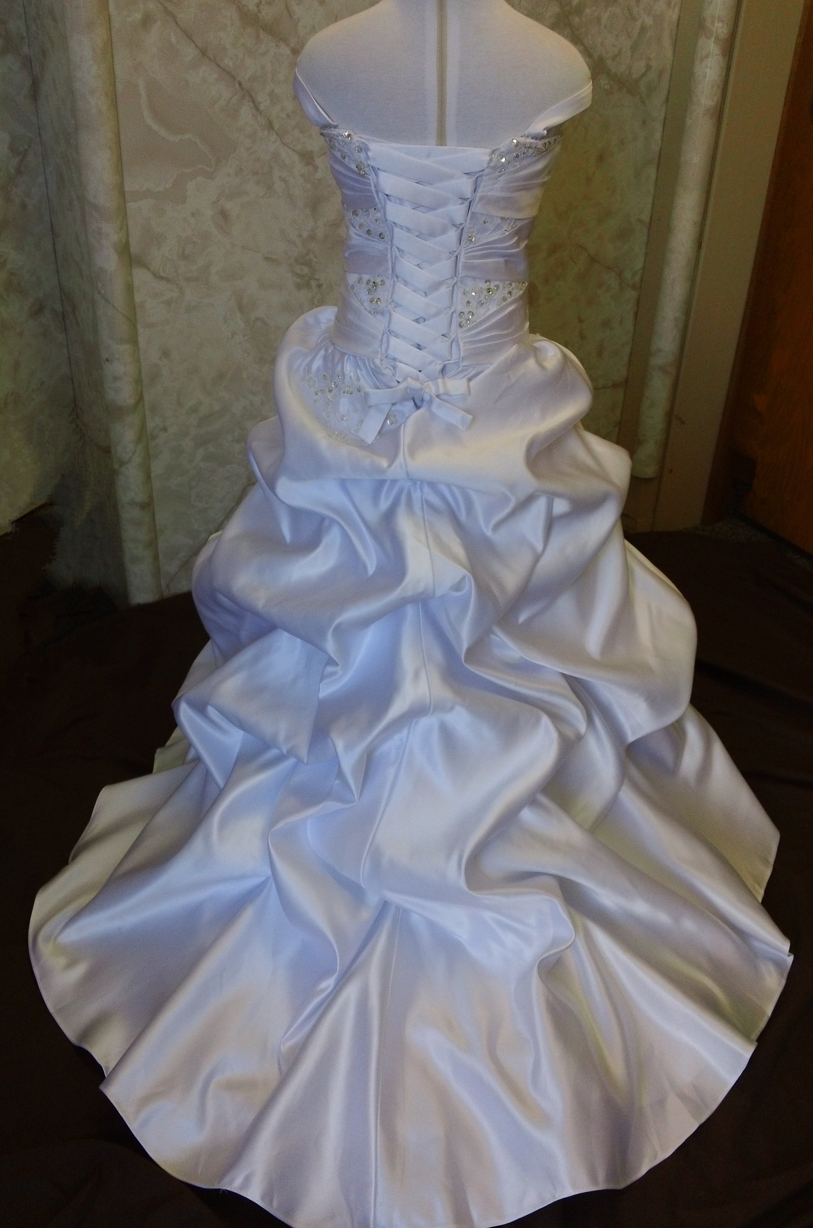 satin miniature bride dresses